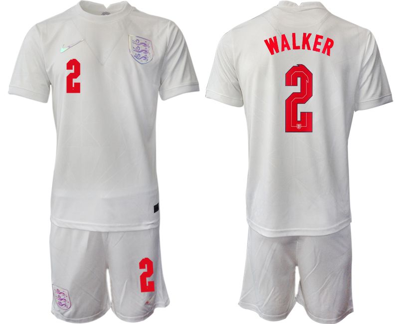 Men 2022 World Cup National Team England home white #2 Soccer Jersey->customized soccer jersey->Custom Jersey